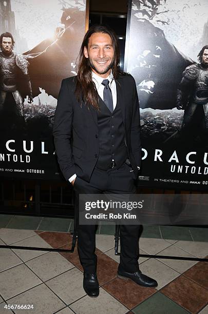 Zach McGowan attends "Dracula Untold" New York Premiere at AMC Loews 34th Street 14 theater on October 6, 2014 in New York City.