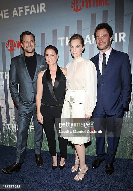 Joshua Jackson, Maura Tierney, Ruth Wilson and Dominic West attend 'The Affair' New York Series Premiere on October 6, 2014 in New York City.