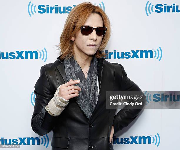 Musician Yoshiki visits the SiriusXM Studios on October 6, 2014 in New York City.