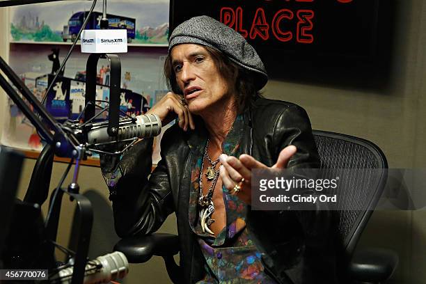 Musician Joe Perry visits the SiriusXM Studios on October 6, 2014 in New York City.
