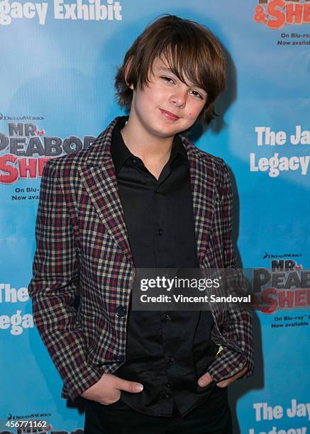 Actor Max Charles attends the DreamWorks Animation and Twentieth Century Fox Home Entertainment Present: The Jay Ward Legacy exhibit at The Paley...