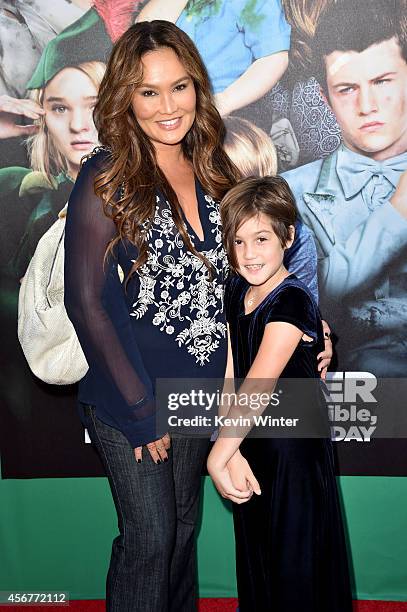 Actress Tia Carrere and Bianca Wakelin attend the premiere of Disney's "Alexander and the Terrible, Horrible, No Good, Very Bad Day" at the El...
