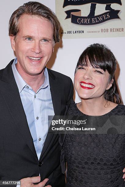 Actors Cary Elwes and Selma Blair attend the "As You Wish" book launch party at Pearl's Liquor Bar on October 6, 2014 in Hollywood, California.