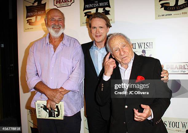 Actors Rob Reiner, Cary Elwes and Mel Brooks attend 'As You Wish: Inconceivable Tales From The Making Of The Princess Bride' Cary Elwes latest memoir...