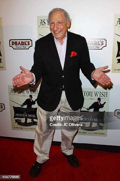 Filmmaker Mel Brooks attends 'As You Wish: Inconceivable Tales From The Making Of The Princess Bride' Cary Elwes latest memoir on October 6, 2014 in...
