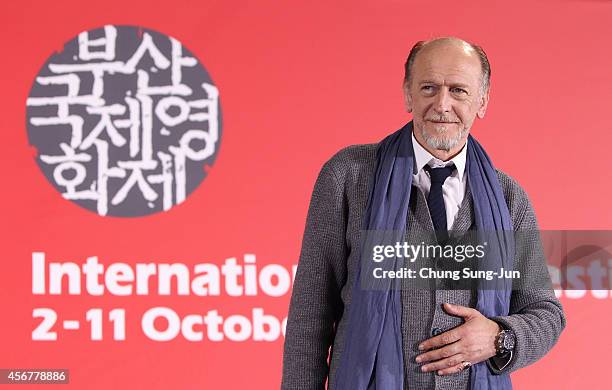 Actor Misha Gomiashvili attends the 'President' press conference at Wolseok Arthall during the 19th Busan International Film Festival on October 7,...