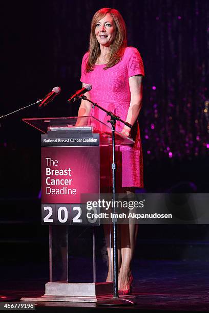 Actress Allison Janney speaks onstage at the 14th Annual Les Girls at Avalon on October 6, 2014 in Hollywood, California.