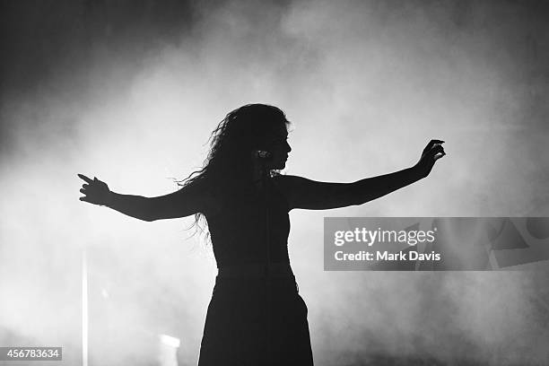 Singer Ella Marija Lani Yelich-O'Connorat known by her stage name Lorde performs at The Greek Theatre on October 6, 2014 in Los Angeles, California.