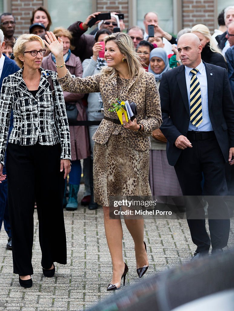 Queen Maxima Of The Netherlands Visits Social Employment Agency Breed