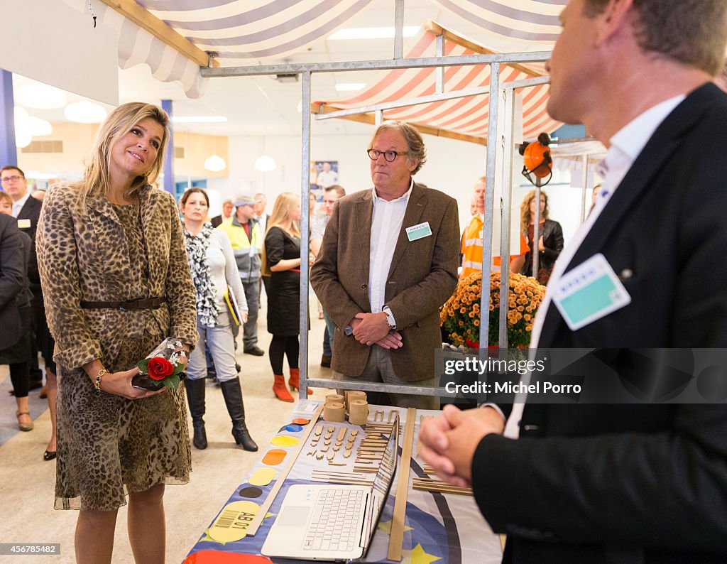 Queen Maxima Of The Netherlands Visits Social Employment Agency Breed