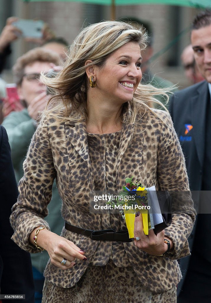 Queen Maxima Of The Netherlands Visits Social Employment Agency Breed