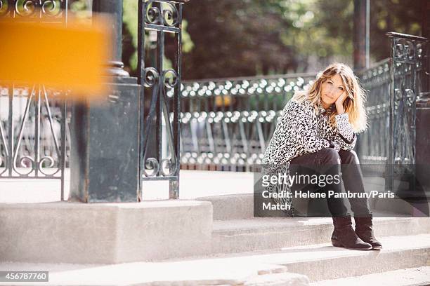 Singer Coralie Clement is photographed for Paris Match on September 22, 2014 in Paris, France.
