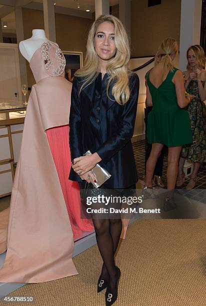 Sabine Ghanem attends a dinner to celebrate luxury Spanish fashion house Delpozo hosted by Poppy Delevingne at Moda Operandi on October 6, 2014 in...