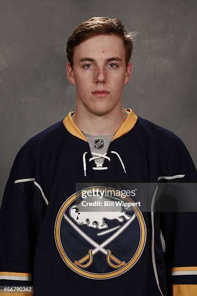 Brycen Martin of the Buffalo Sabres poses for his official headshot for the 2014-2015 season on September 18, 2014 at the First Niagara Center in...