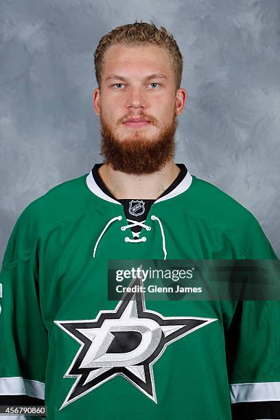 Jamie Oleksiak of the Dallas Stars poses for his official headshot for the 2014-2015 season on September 18, 2014 at the American Airlines Center in...