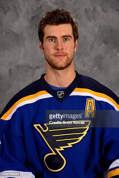 Alex Pietrangelo of the St. Louis Blues poses for his official headshot for the 2014-2015 season on September 18, 2014 in St. Louis, Missouri.