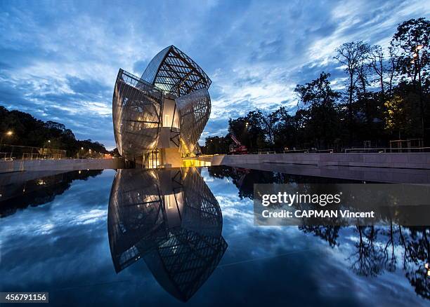 The opening of the Foundation Louis Vuitton in the Bois de Boulogne in Paris designed by architect Frank Gehry, a museographical area of 3850 m2 on...