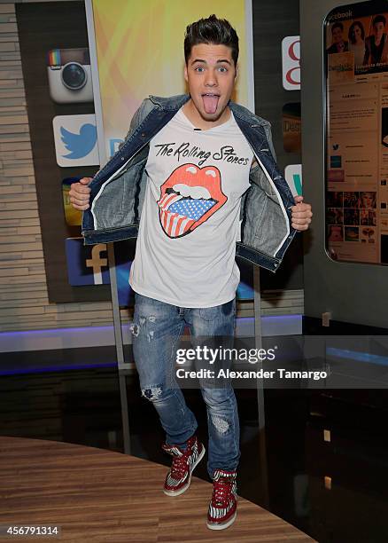 William Valdes is seen on the set of Despierta America at Univision Headquarters on October 7, 2014 in Miami, Florida.