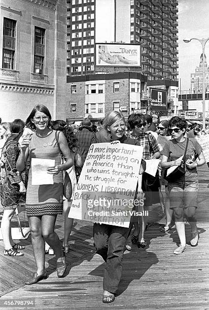 Anti Miss America Demonstration on September 7, 1968 in Atlantic City, New Jersey.