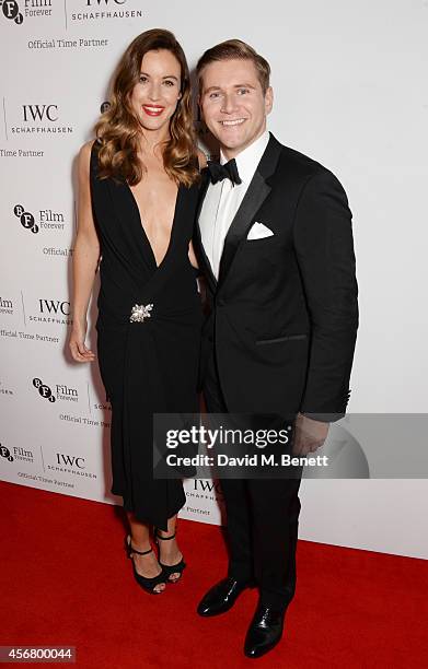 Charlie Webster and Allen Leech attend the BFI London Film Festival IWC Gala Dinner in honour of the BFI at Battersea Evolution Marquee on October 7,...