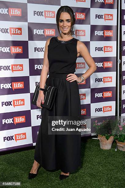 Spanish actress Alicia Sanz attends the Fox Live new channel cocktail presentation at Pinar Club on October 7, 2014 in Madrid, Spain.