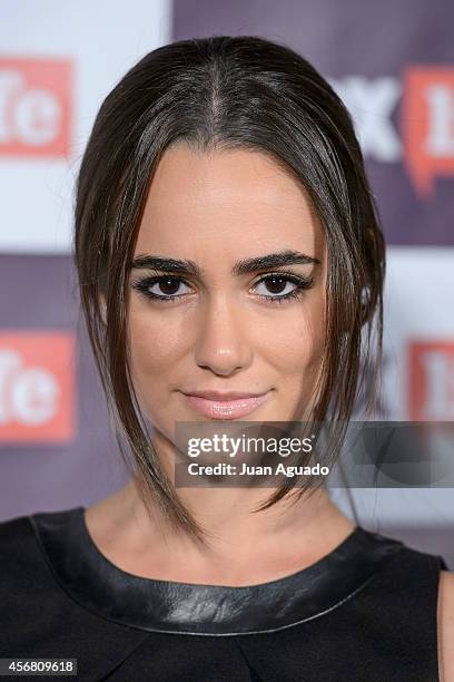 Spanish actress Alicia Sanz attends the Fox Live new channel cocktail presentation at Pinar Club on October 7, 2014 in Madrid, Spain.