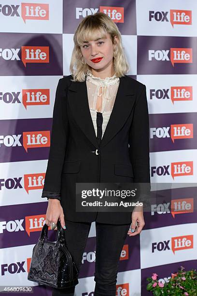 Miranda Makaroff attends the Fox Live new channel cocktail presentation at Pinar Club on October 7, 2014 in Madrid, Spain.