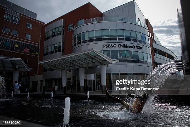 Bristol-Myers Children's Hospital at Robert Wood Johnson University is shown October 07, 2014 in New Brunswick, New Jersey. Gov. Chris Christie spoke...