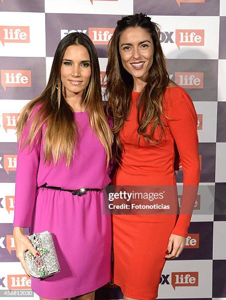 India Martinez and Irene Meritxell attend Fox Life channel cocktail presentation at Club Pinar on October 7, 2014 in Madrid, Spain.