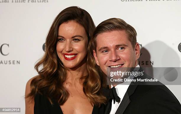 Charlie Webster and Allen Leech attends the IWC Gala dinner in honour of the BFI at Battersea Evolution on October 7, 2014 in London, England.