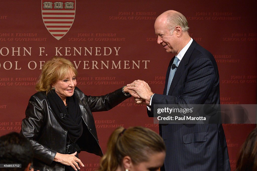 The John F. Kennedy Jr. Forum Presents An Evening With Barbara Walters