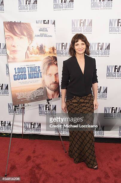 Actress Juliette Binoche attends the "1,000 Times Good Night" New York Premiere at AMC Empire on October 7, 2014 in New York City.