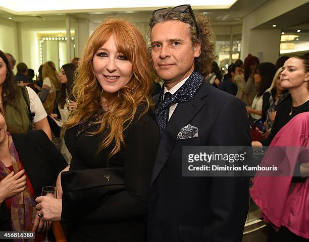 Makeup artist Charlotte Tilbury and George Waud attend Charlotte Tilbury Arrives In America: VIP Beauty Launch event presented by Bergdorf Goodman...