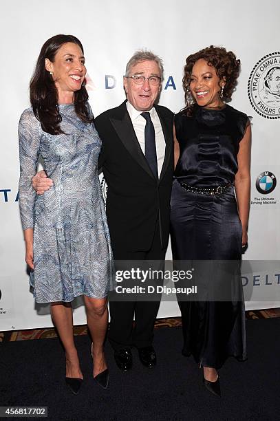 Drena De Niro, Robert De Niro, and Grace Hightower attend the Friars Foundation Gala honoring Robert De Niro and Carlos Slim at The Waldorf=Astoria...