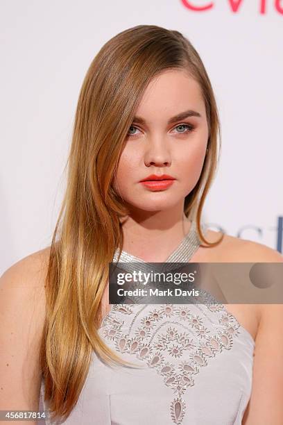 Actress Liana Liberato attends the premiere of Relativity Studios' "The Best Of Me" at Regal Cinemas L.A. Live on October 7, 2014 in Los Angeles,...