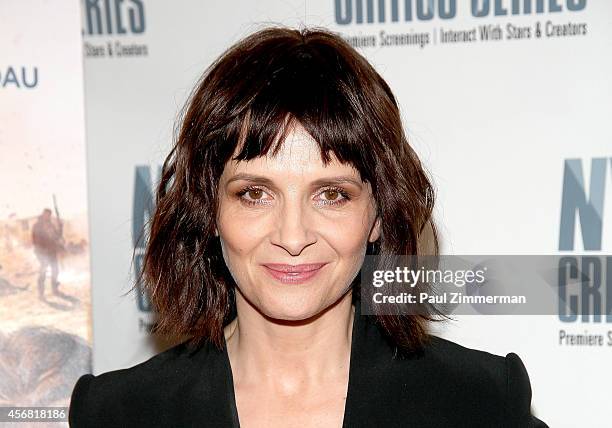 Actress Juliette Binoche attends New York Film Critics Series advance screening of '1,000 Times Good Night' at AMC Empire on October 7, 2014 in New...