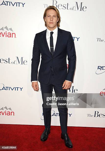 Actor Luke Bracey attends the premiere of "The Best Of Me" at Regal Cinemas L.A. Live on October 7, 2014 in Los Angeles, California.