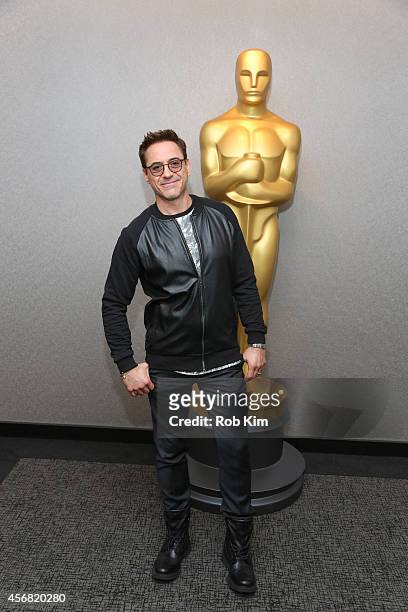 Robert Downey Jr. Arrives for an official Academy Members Screening of "The Judge" hosted by The Academy Of Motion Picture Arts And Sciences at the...