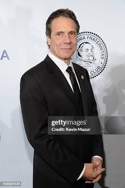 New York Governor Andrew Cuomo attends the Friars Foundation Gala honoring Robert De Niro and Carlos Slim at The Waldorf=Astoria on October 7, 2014...