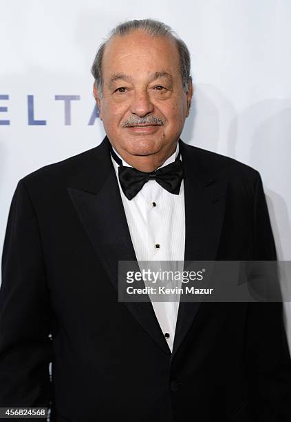 Carlos Slim attends the Friars Foundation Gala honoring Robert De Niro and Carlos Slim at The Waldorf=Astoria on October 7, 2014 in New York City.