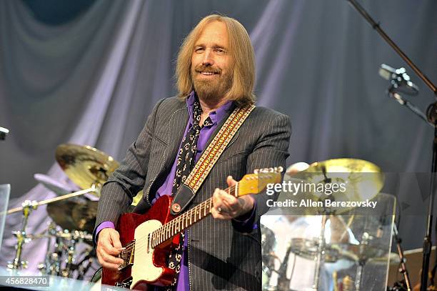 Recording artist Tom Petty of Tom Petty and The Heartbreakers performs at Honda Center on October 7, 2014 in Anaheim, California.