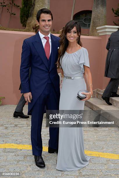 Marta Gonzalez and Curi Gallardo attend the wedding of Olivia de Borbon and Julian Porras on October 4, 2014 in Malaga, Spain.