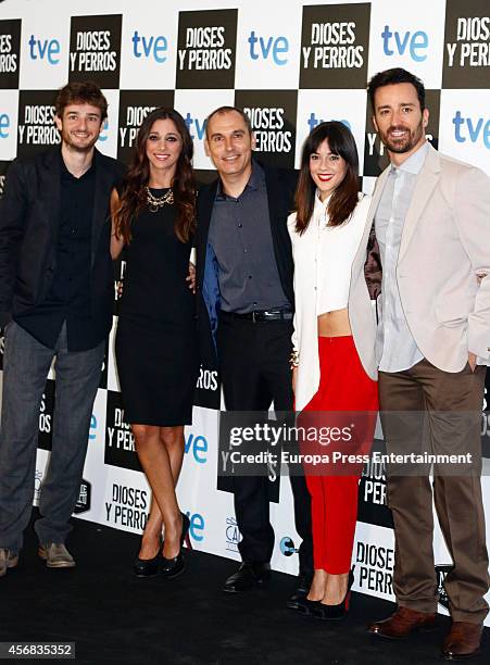 Gorka Otxoa and Pablo Puyol attend 'Dioses Y Perros' premiere on October 7, 2014 in Madrid, Spain.