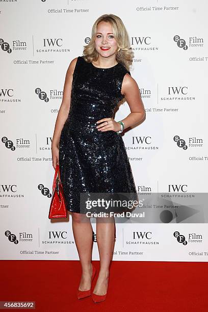 Poppy Jamie attends the IWC gala dinner in honour of the BFI during the BFI London Film Festival at Battersea Evolution on October 7, 2014 in London,...