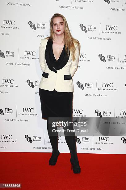 Daisy de Villeneuve attends the IWC gala dinner in honour of the BFI during the BFI London Film Festival at Battersea Evolution on October 7, 2014 in...