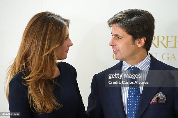 Spanish bullfigther Francisco Rivera and wife Loudes Montes present the new "Ferrero" chocolates at the Thyssen-Bornemisza Museum on October 8, 2014...