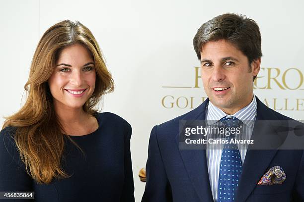 Spanish bullfigther Francisco Rivera and wife Loudes Montes present the new "Ferrero" chocolates at the Thyssen-Bornemisza Museum on October 8, 2014...