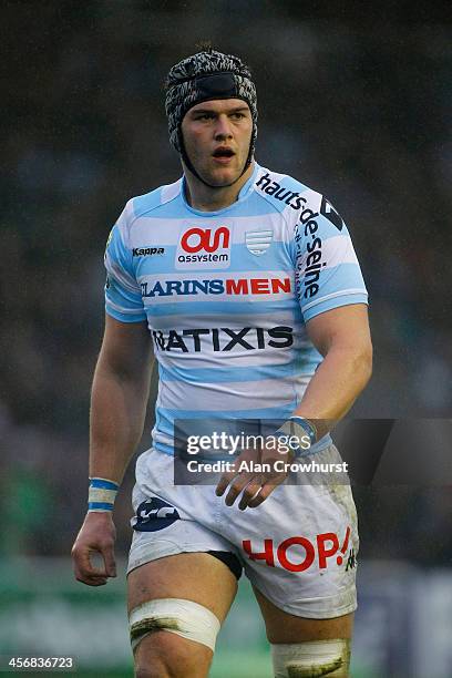 Racing Metro's Dan Lydiate looks on during the Heineken Cup Pool 4 round 4 match between Harlequins and Racing Metro 92 at The Twickenham Stoop on...