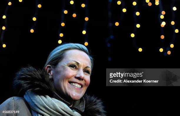 Former German First Lady Bettina Wulff visits the Christmas Fair at Hemme Milchhof on December 15, 2013 in Wedemark, Germany. Only two days before,...