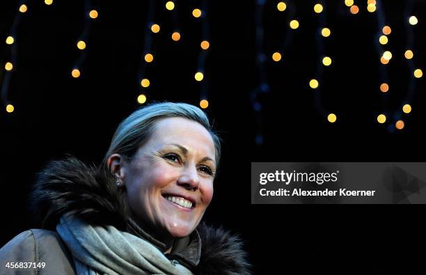 Former German First Lady Bettina Wulff visits the Christmas Fair at Hemme Milchhof on December 15, 2013 in Wedemark, Germany. Only two days before,...